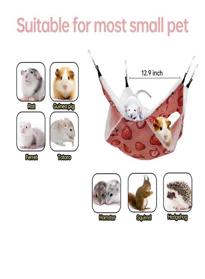 EAEDMY Rat Ferret Hammock Toys Cage Accessories, Guinea Pig Hideout Tunnel, Warm Bed for Rat Ferret Guinea Pig Sleep Hide and Play (4.Hammock) - Image 2